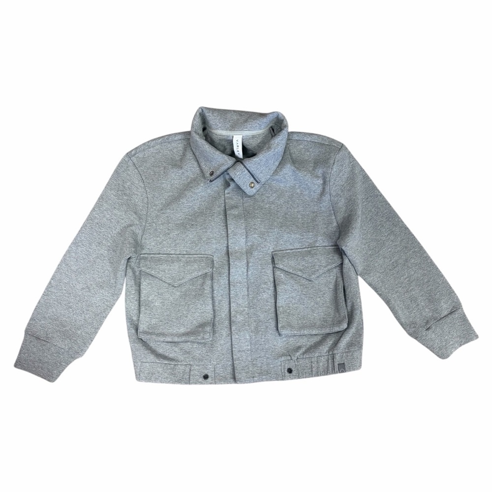 Varley Earl Boxy Jacket Coat Heather Gray - Small View 2